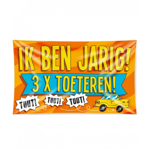 XXL Vlag - Ik ben jarig