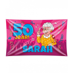 XXL Vlag - Sarah cartoon