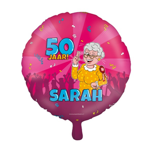 Folieballon Sarah Cartoon
