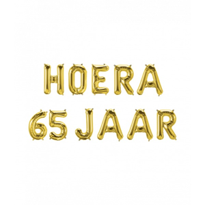 Folieballonnenset Hoera 65 jaar