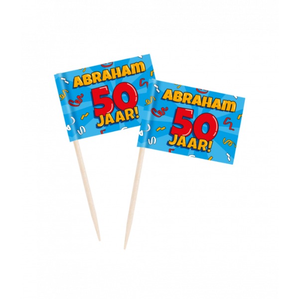 Cocktailprikkers Abraham Cartoon (50st)