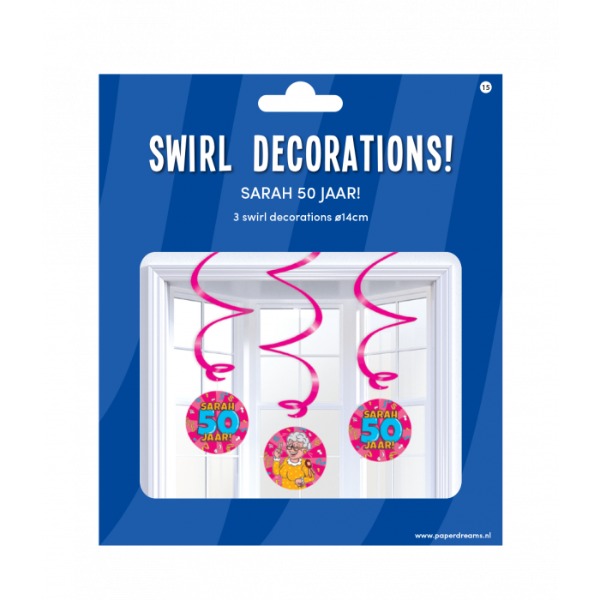 Swirl Decoratie Sarah Cartoon